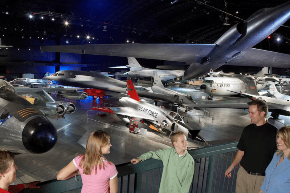 Visitors at the Air Force Museum.