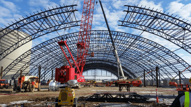 A structure under construction.