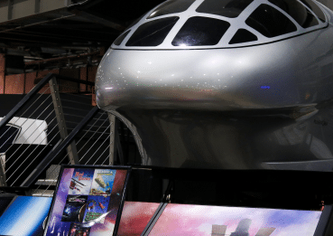 The Movie Ride motion simulator at the Air Force Museum Foundation.