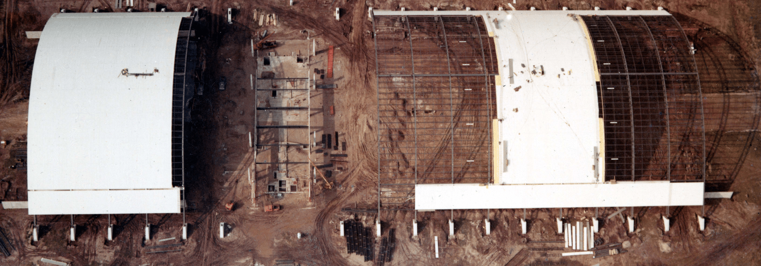 The National Museum of the U.S. Air Force's third building under construction.