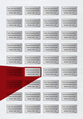 A highlighted data plate.