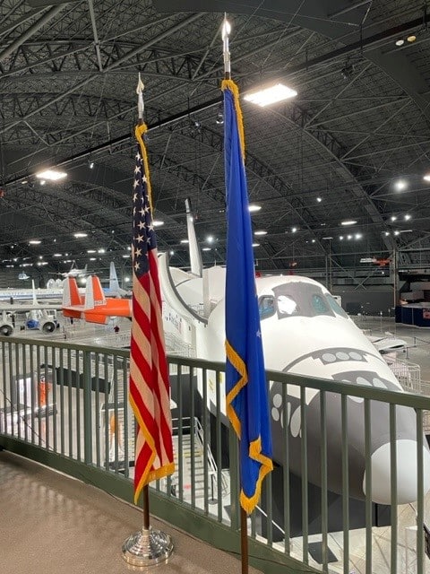 Inside the National Museum of the US Air Force Space Gallery.
