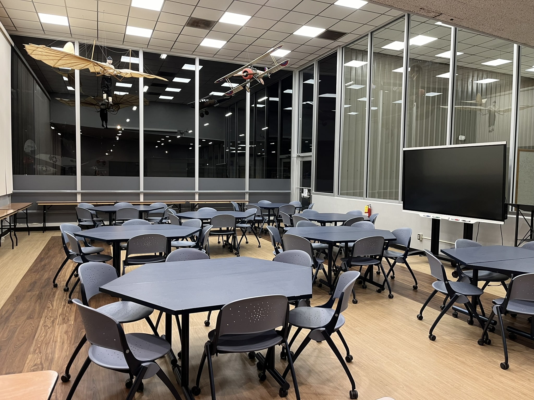 The Learning Center set up for an event.