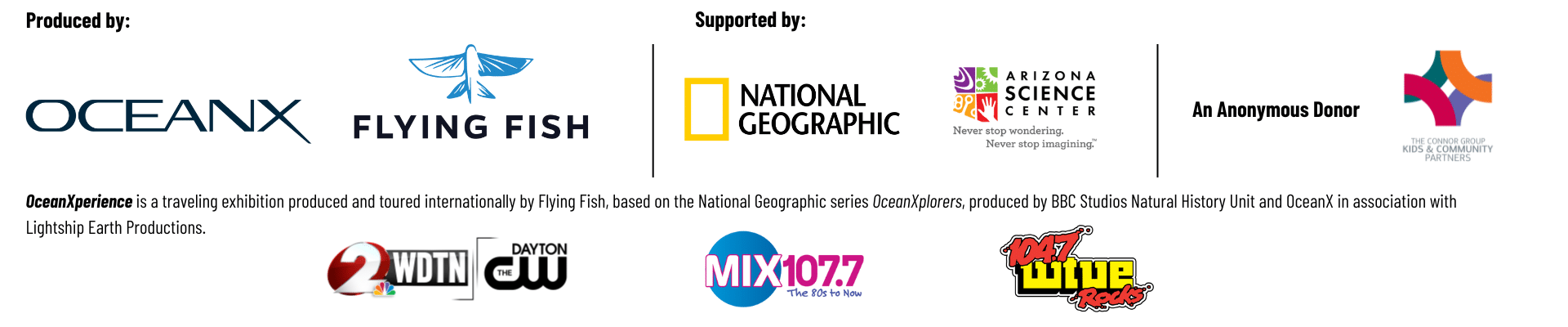 OceanXperience sponsor logo banner.